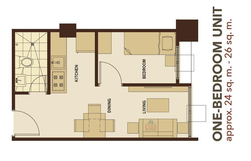 The Midpoint Residences | One Bedroom Unit | CGS Realty and Brokerage